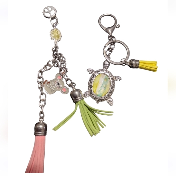 Accessories - Silver and Multicolor Key & Card Holder